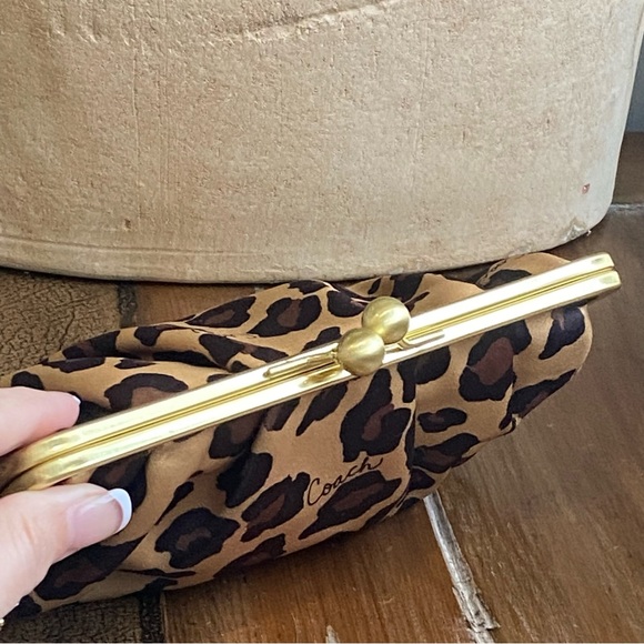 Coach Leopard Ocelot Satin Framed Kisslock - Picture 8 of 15